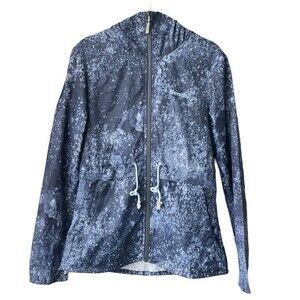 Bench Spacedye Blue Windbreaker Hoodie Jacket Size XS